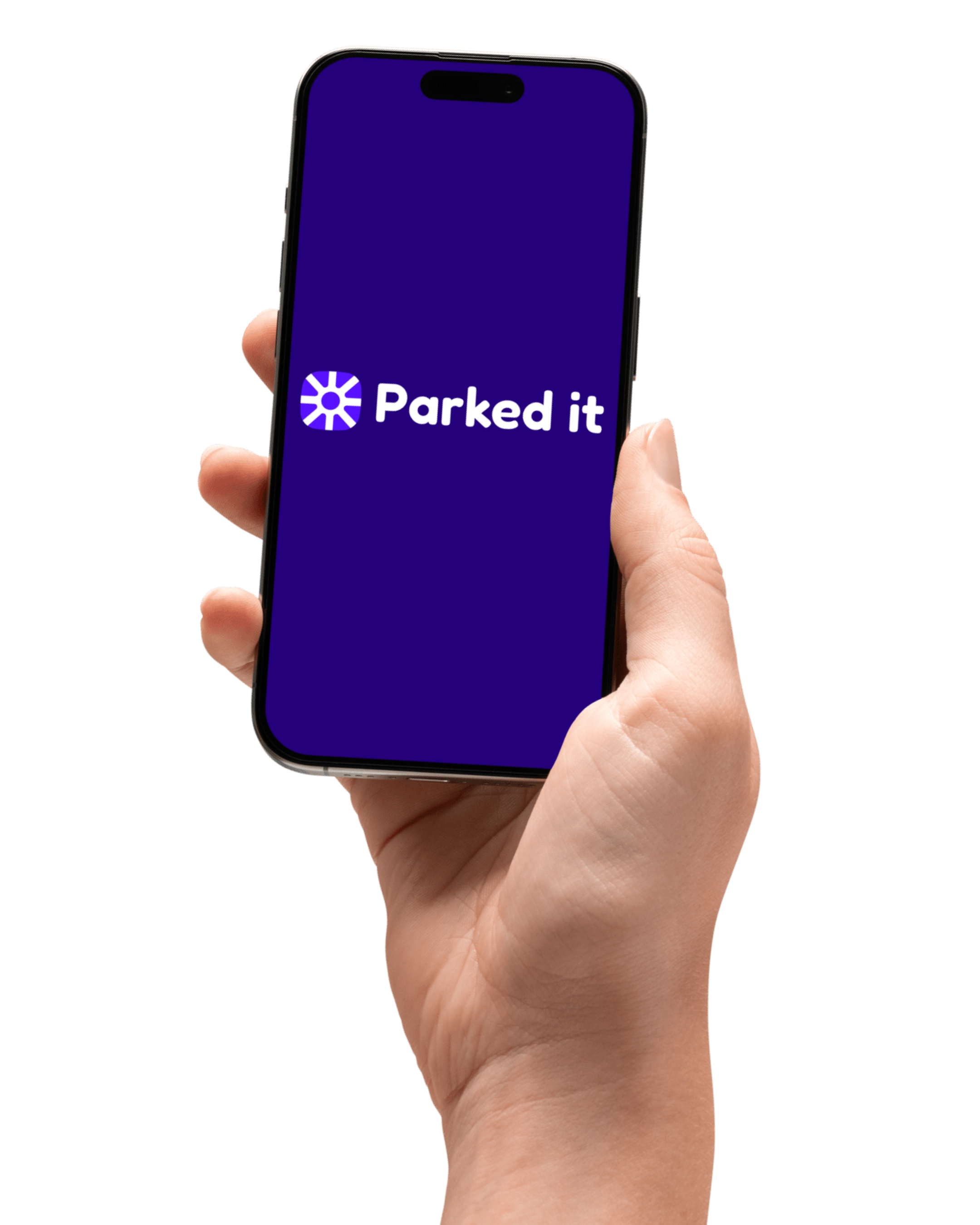 Parked it app preview on a phone